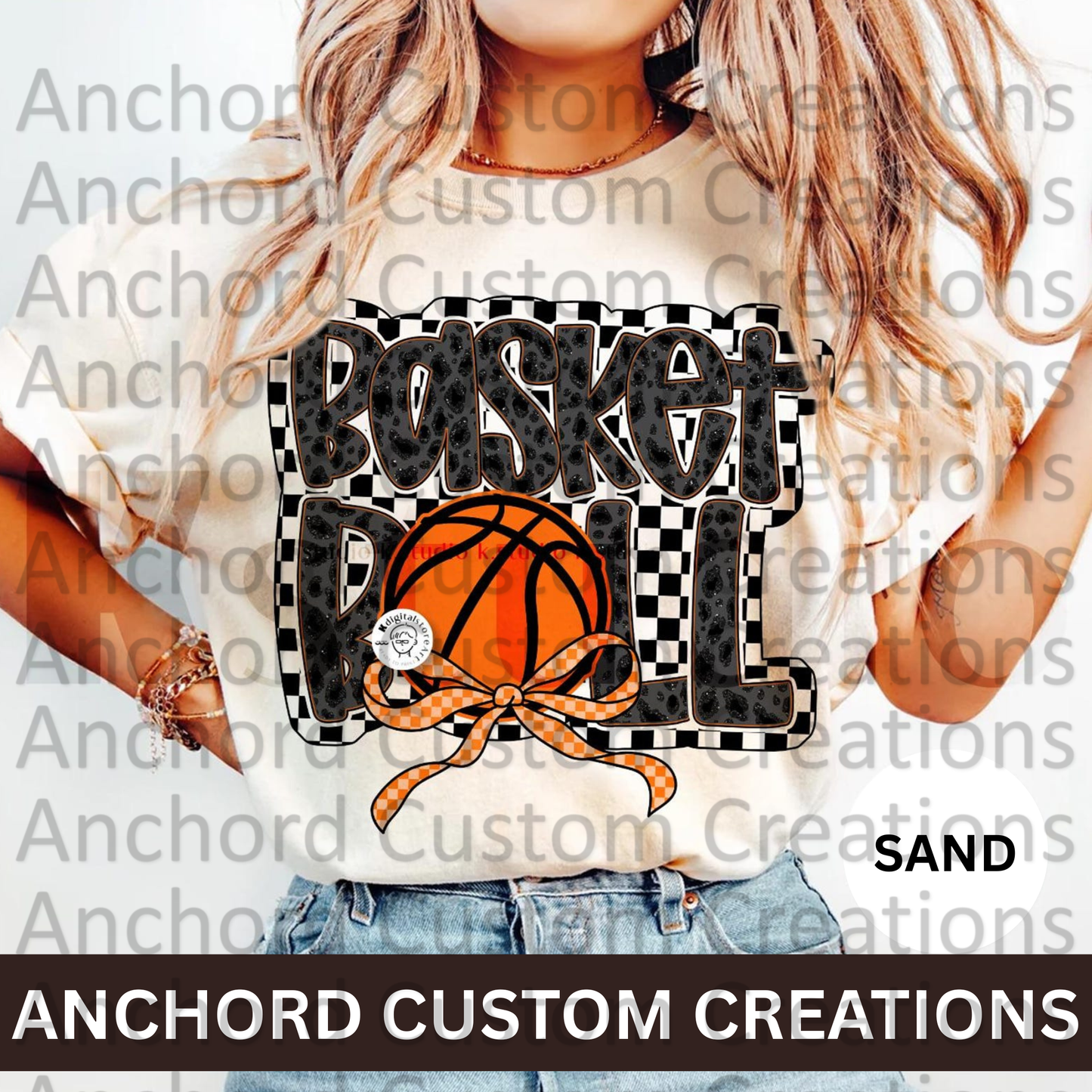 BASKETBALL LEOPARD COQUETTE TEE