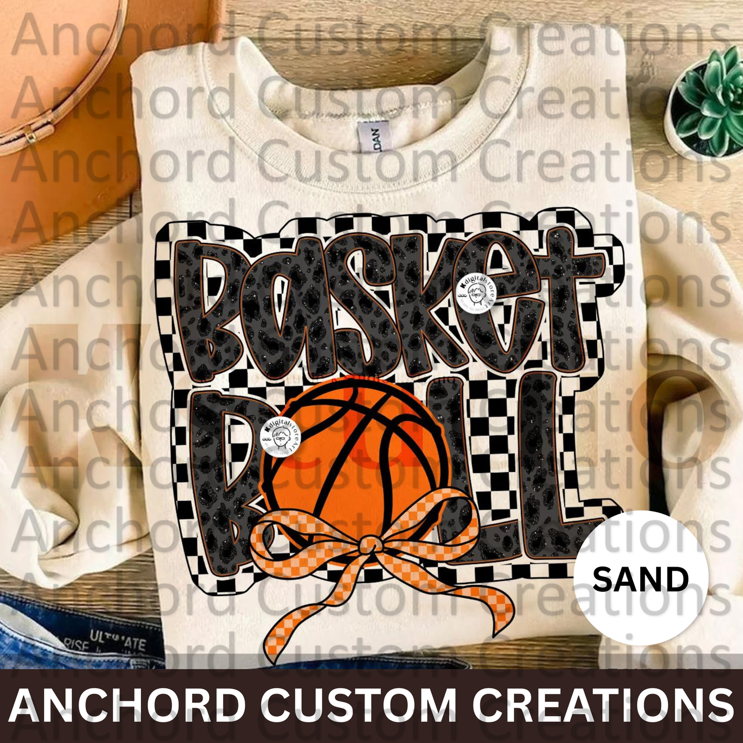 BASKETBALL LEOPARD COQUETTE SWEATER