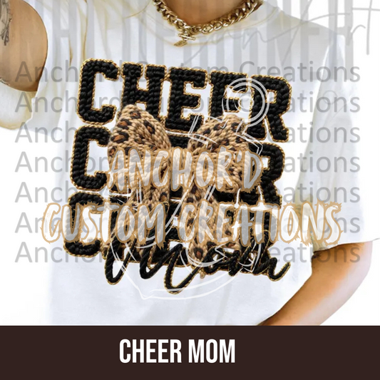 CHEER MOM WHITE TEE