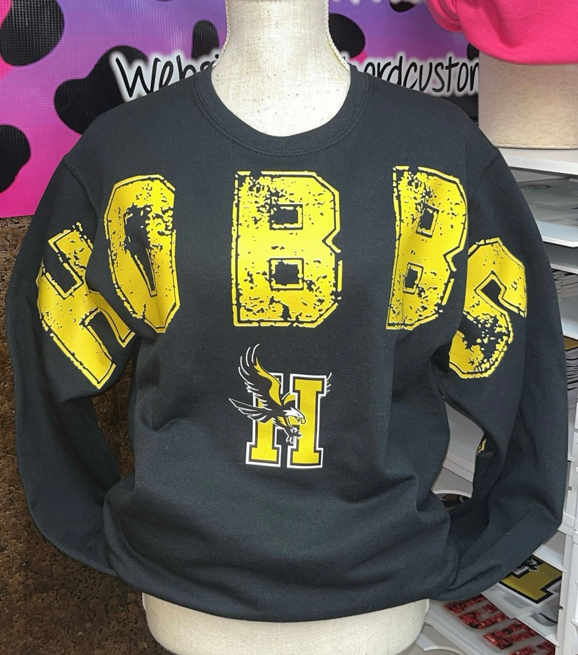 Hobbs Eagles Black Sweater