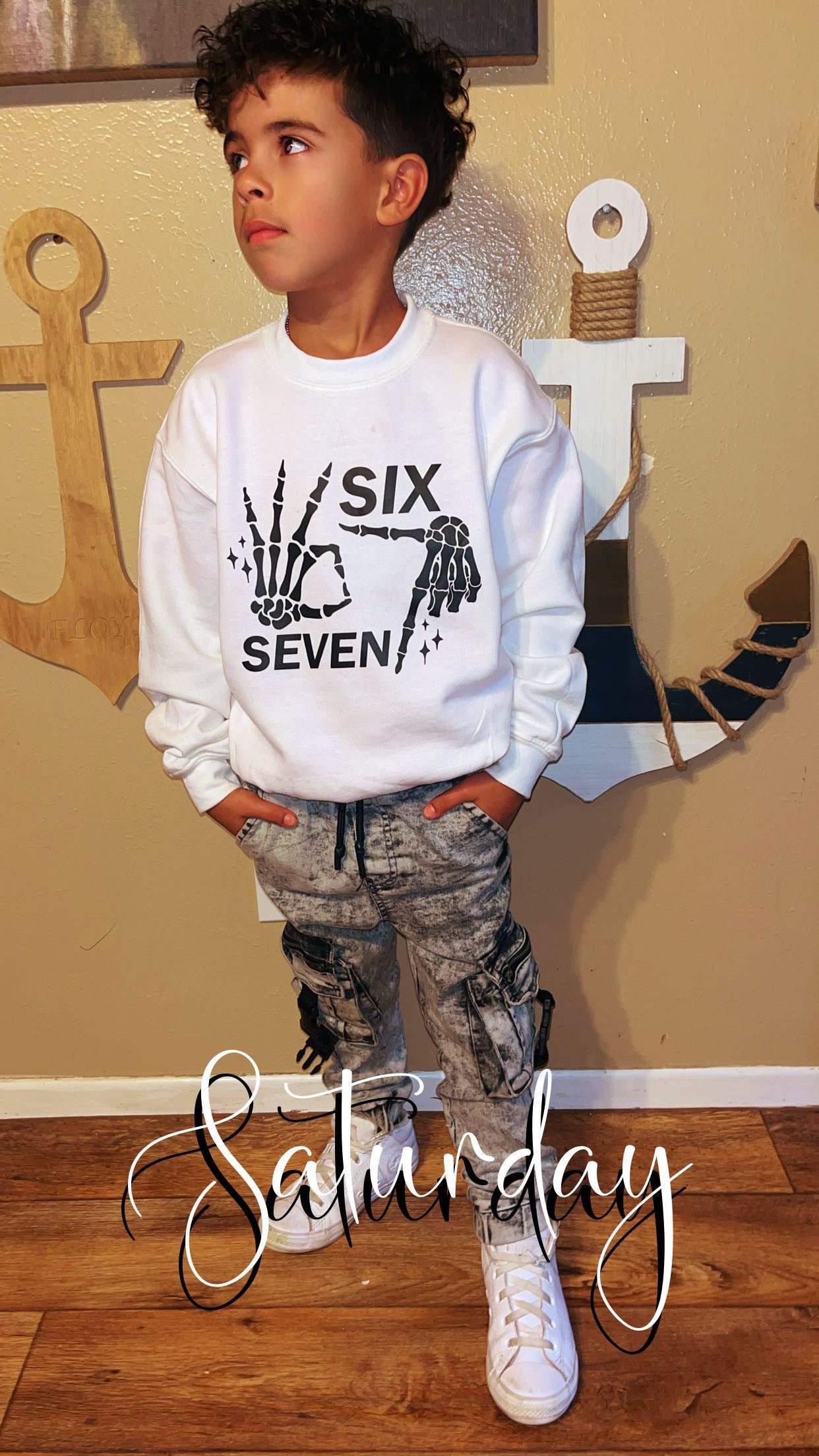 67 skeleton hands sweater