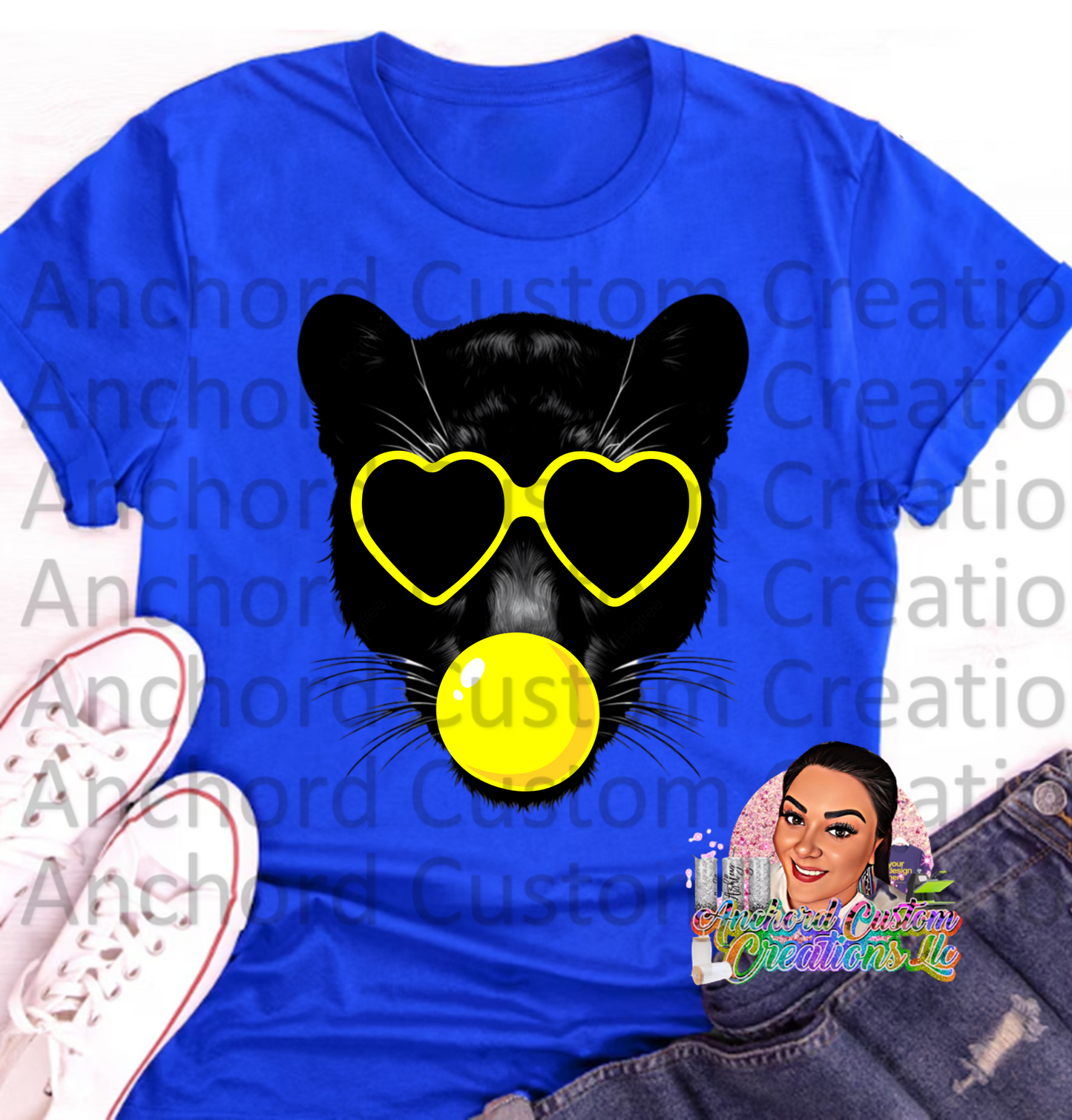 Panthers blowing gum