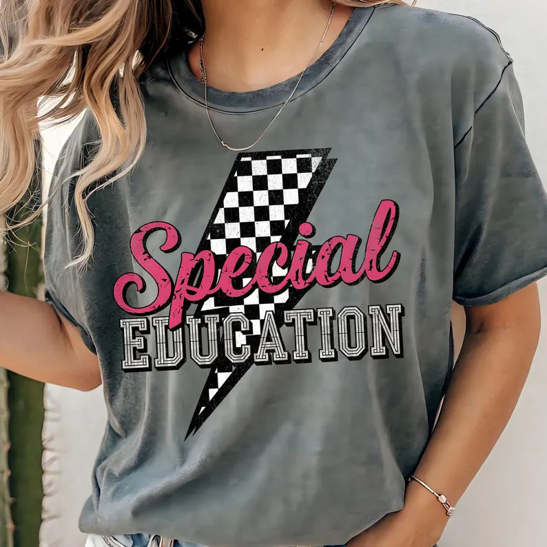 Special Education Bolt Smoke tee
