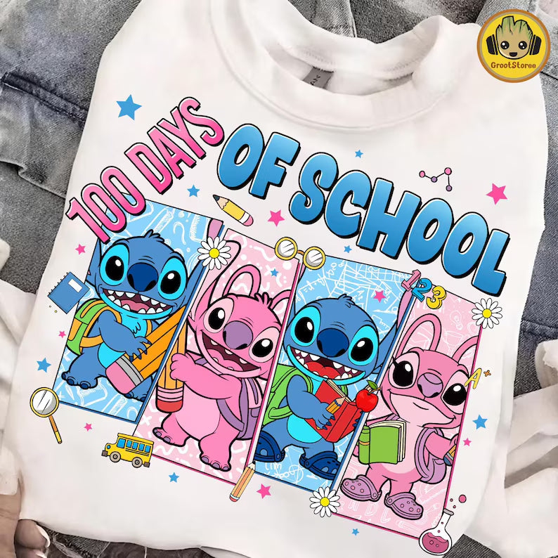 100 Days Blue and pink animal