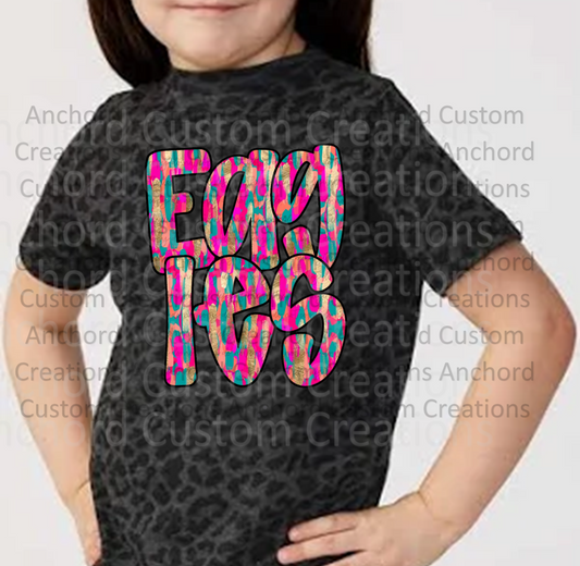 Eagles Letters Leopard tee