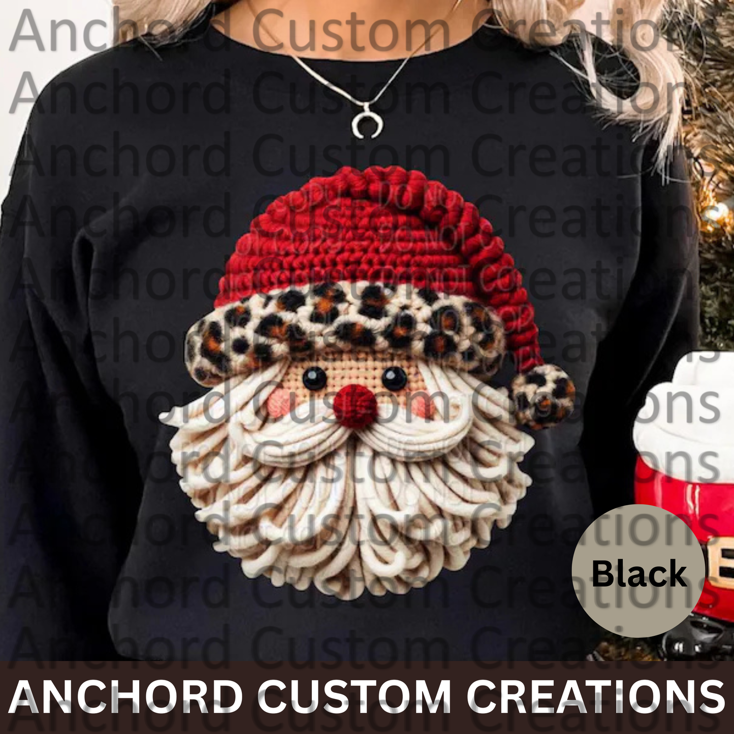 Y: Santa Cheetah Yarn Tee