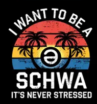 Schwa palms white letters
